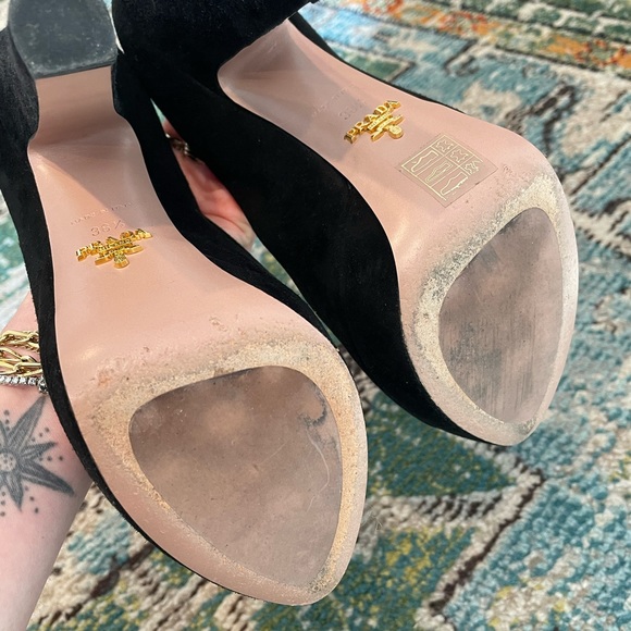 WORN ONCE Prada Suede Pumps - Picture 5 of 7